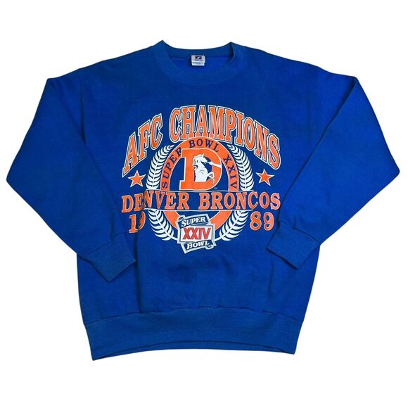 LOGO 7 Other - Denver Broncos 1989 AFC Champion Super Bowl XXIV Sweatshirt Logo 7 Size XL